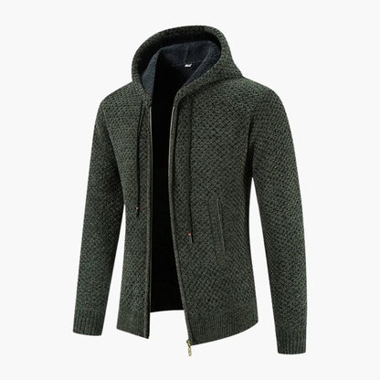 Warm Men's Zip Up Hooded Jacket