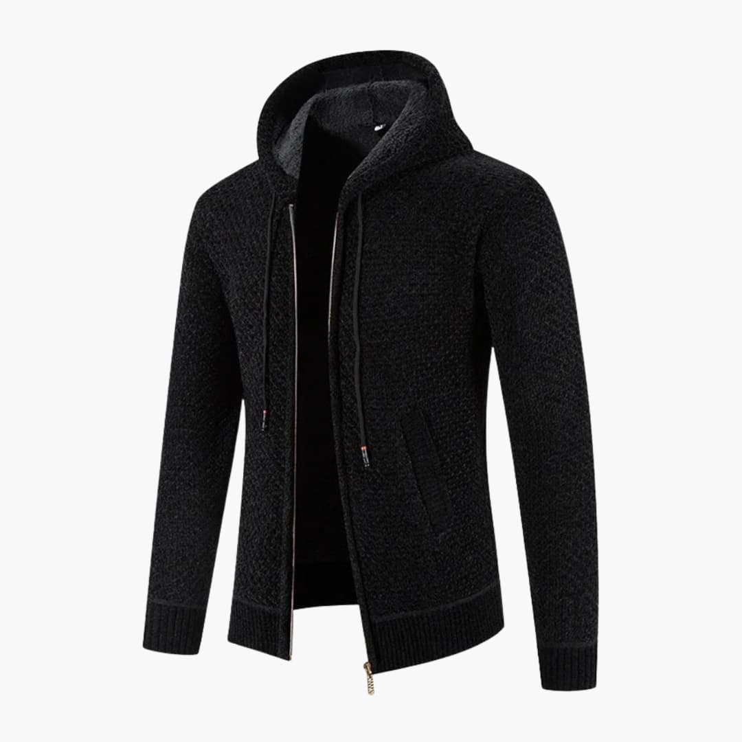 Warm Men's Zip Up Hooded Jacket