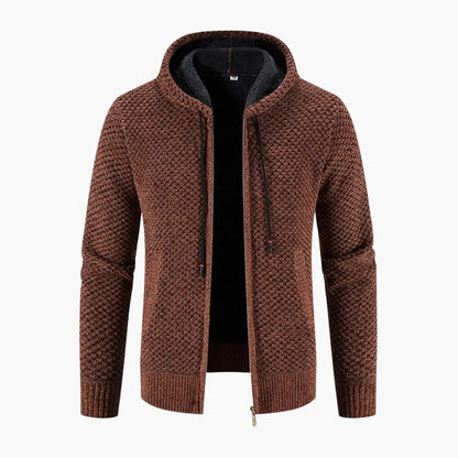 Warm Men's Zip Up Hooded Jacket