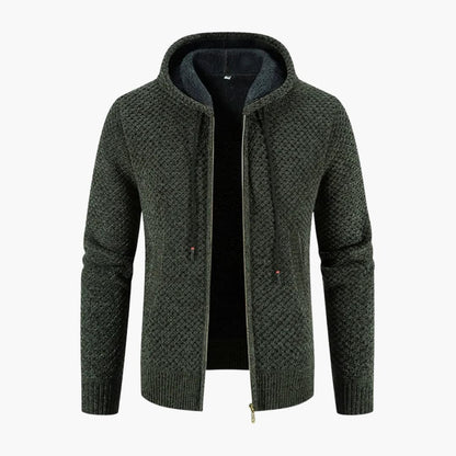 Warm Men's Zip Up Hooded Jacket