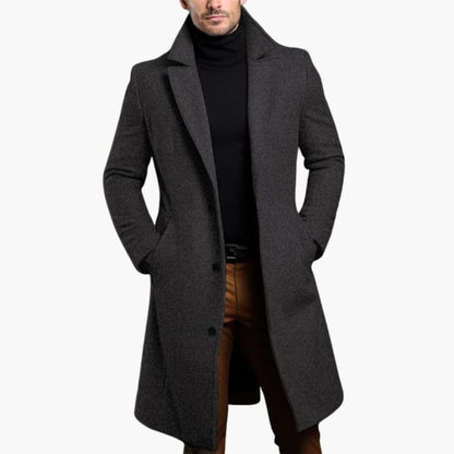 Classic Men's Waterproof Trench Coat with Pockets