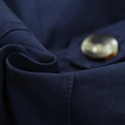 Classic Waterproof Men's Trench Coat with Pockets