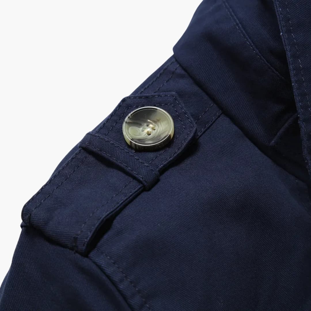 Classic Waterproof Men's Trench Coat with Pockets