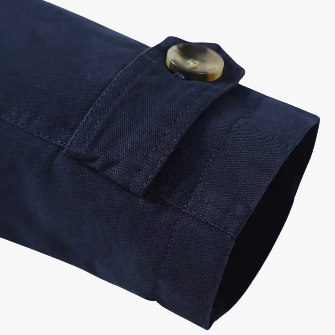 Classic Waterproof Men's Trench Coat with Pockets