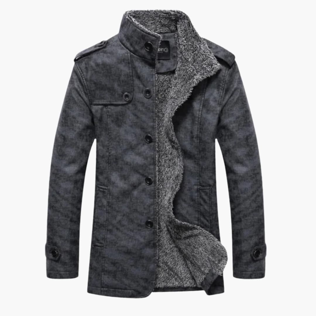 Warm Waterproof Mens Coat with Zip Pockets - Vossary