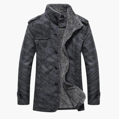 Warm Waterproof Mens Coat with Zip Pockets - Vossary