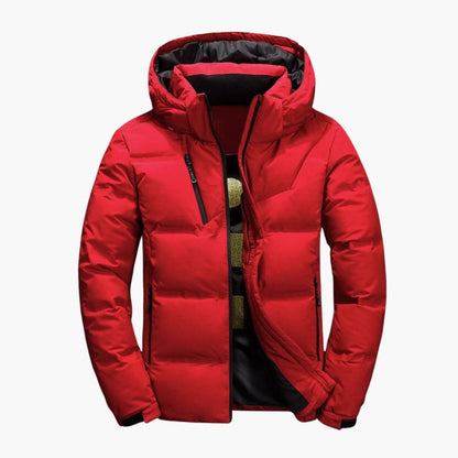 Warm Padded Parka Coat for Men with Hood