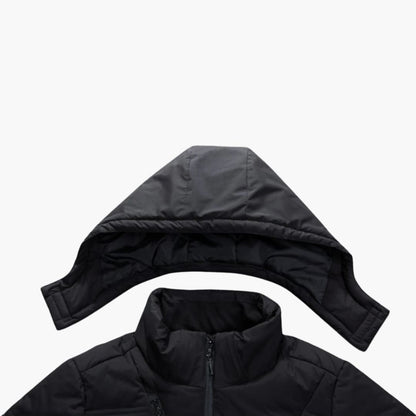 Warm Padded Parka Coat for Men with Hood