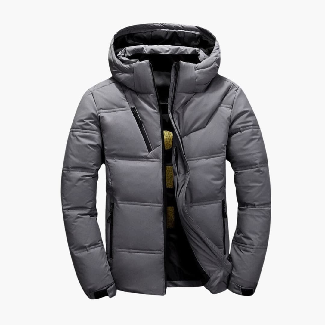 Warm Padded Parka Coat for Men with Hood