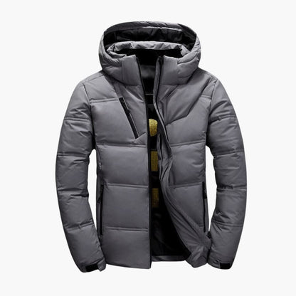 Warm Padded Parka Coat for Men with Hood