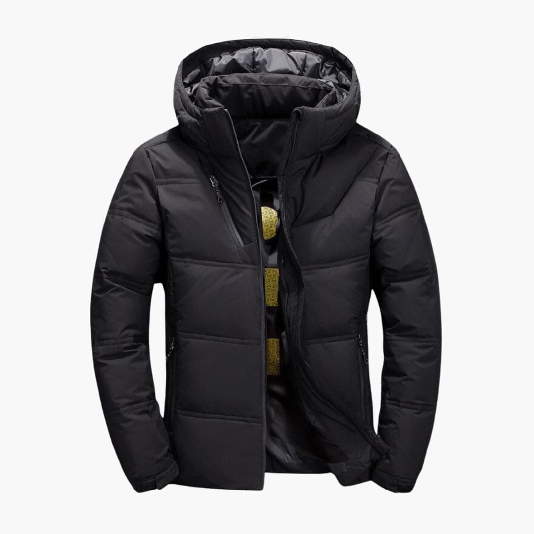 Warm Padded Parka Coat for Men with Hood