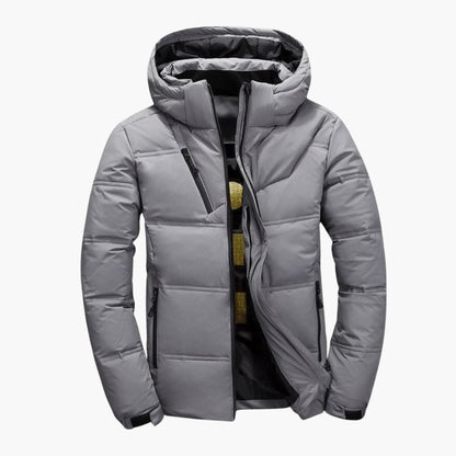 Warm Padded Parka Coat for Men with Hood - Vossary