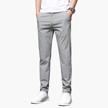 Men's Zip Up Trousers with Side Pockets - Vossary