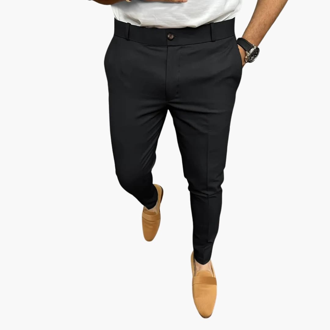 Men's Slim Fit Trousers with Side Pockets - Vossary