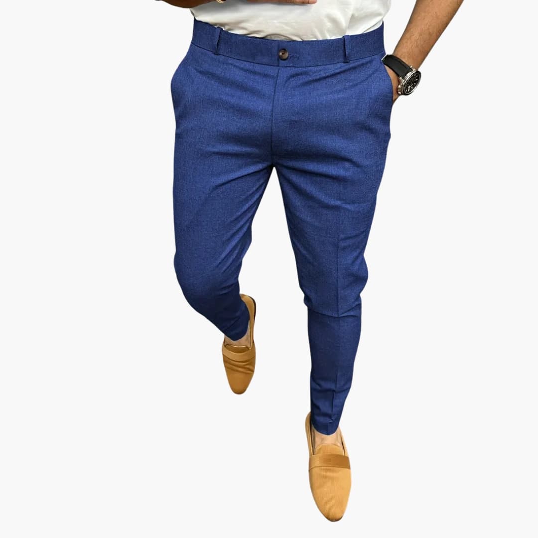 Men's Slim Fit Trousers with Side Pockets