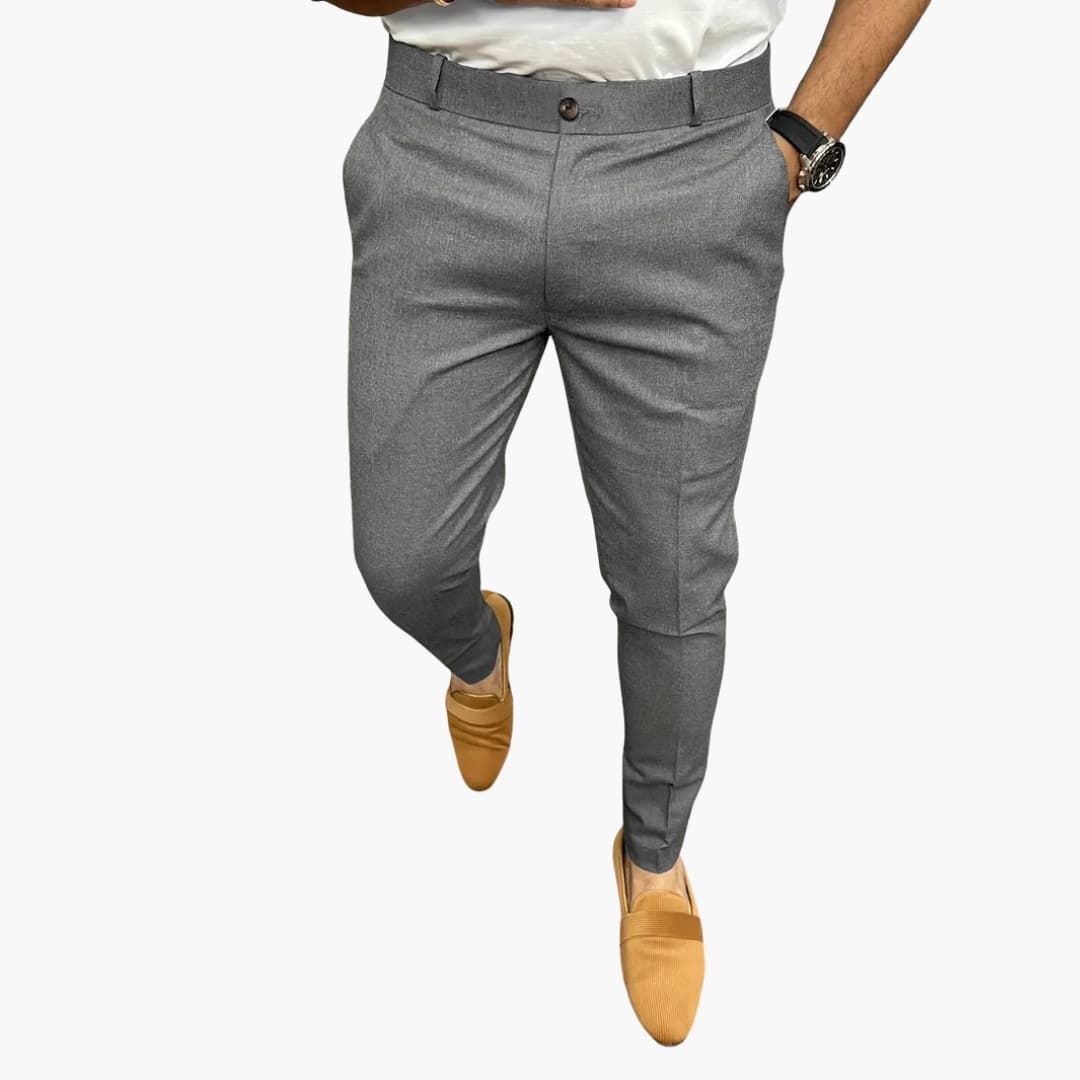 Men's Slim Fit Trousers with Side Pockets