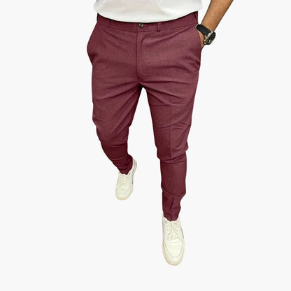 Men's Slim Fit Trousers with Side Pockets