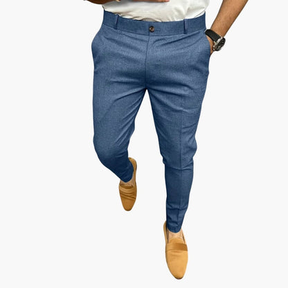 Men's Slim Fit Trousers with Side Pockets