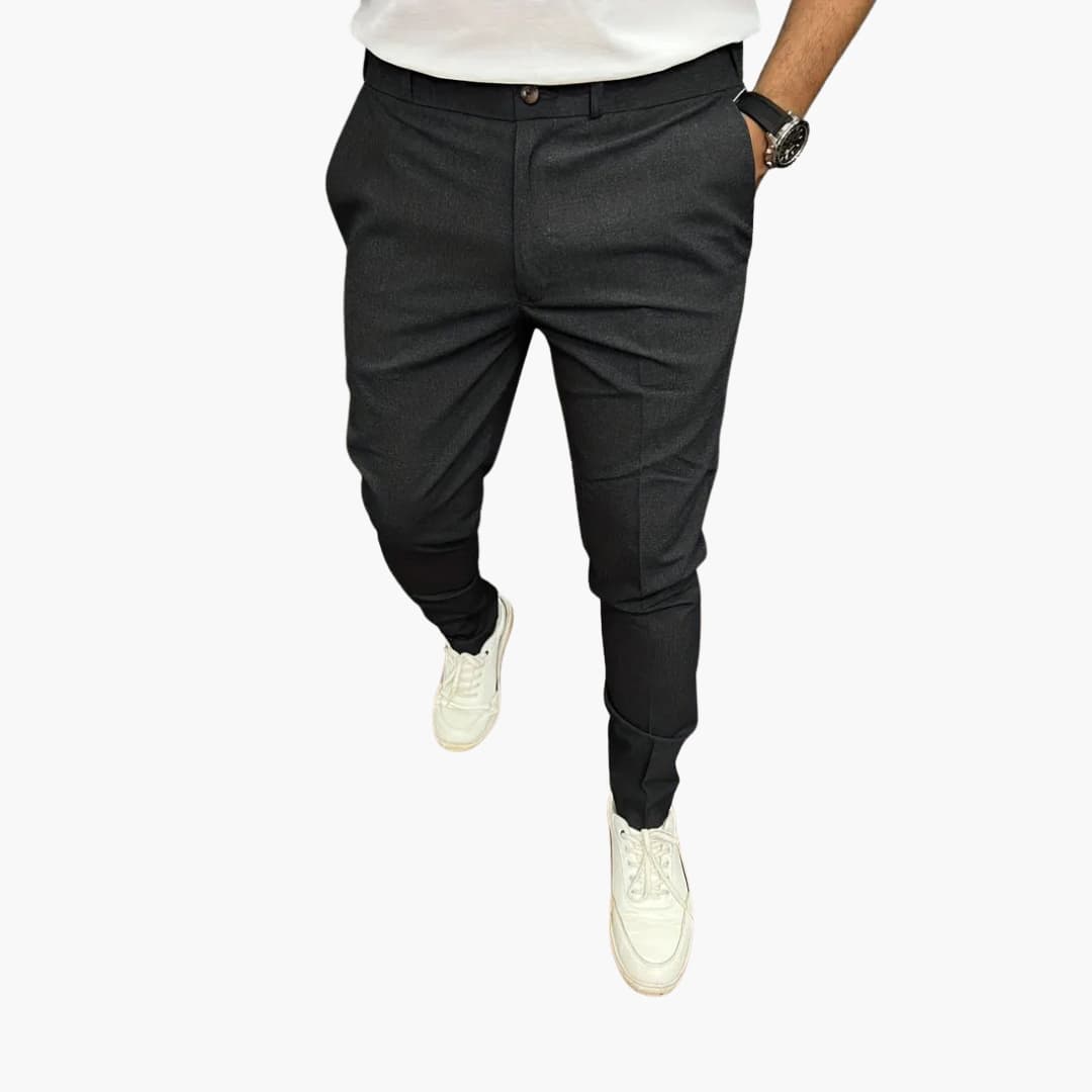 Men's Slim Fit Trousers with Side Pockets
