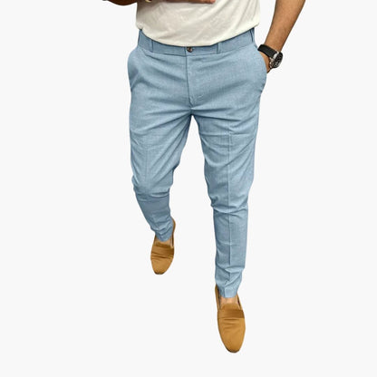 Men's Slim Fit Trousers with Side Pockets