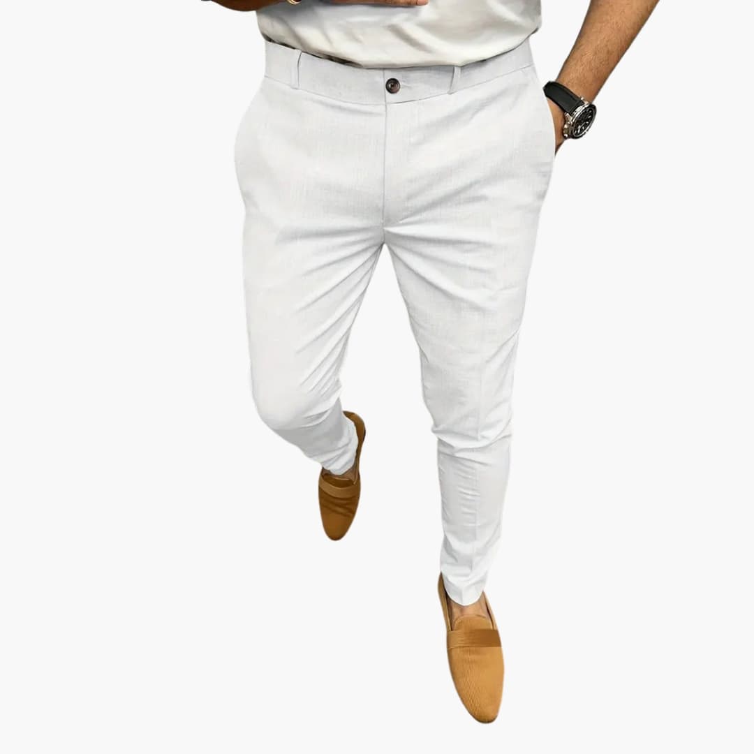 Men's Slim Fit Trousers with Side Pockets