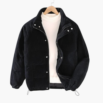 Rugged Mens Snap Button Cord Jacket
