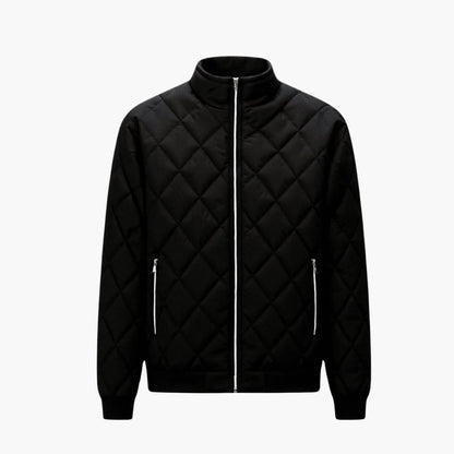 Warm Quilted Zip Up Mens Jacket