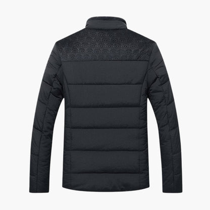 Quilted Mens Padded Jacket with High Collar