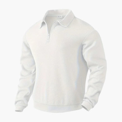 Men's Zip Up Crew Neck Sweater