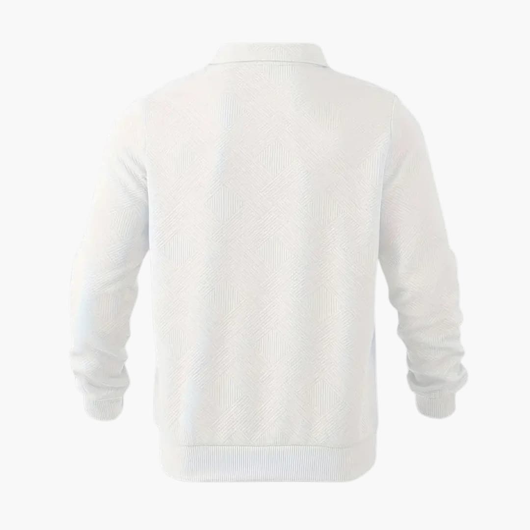 Men's Zip Up Crew Neck Sweater