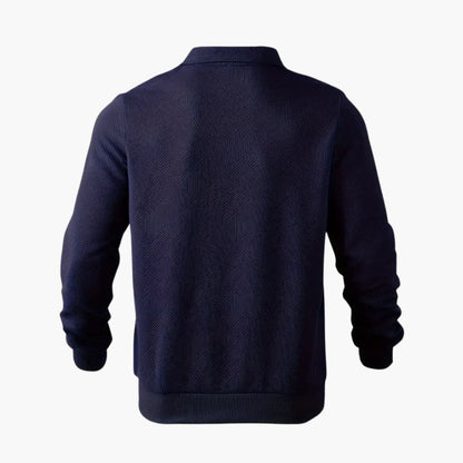 Men's Zip Up Crew Neck Sweater
