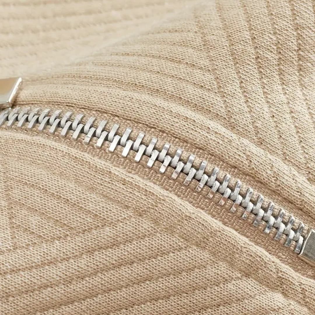Men's Zip Up Crew Neck Sweater