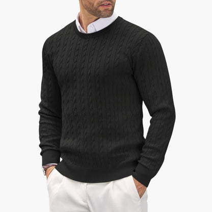 Classic Fit Cable Knit Men's Sweater