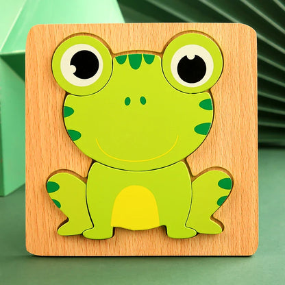 Fun Wooden Animal Jigsaw Puzzle for Children