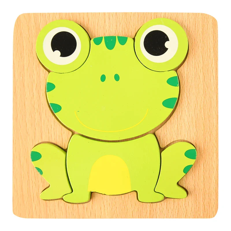 Fun Wooden Animal Jigsaw Puzzle for Children - Luxicro