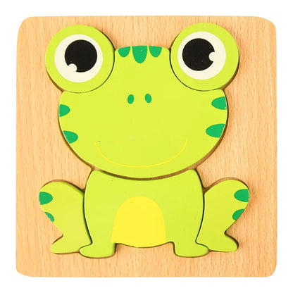 Fun Wooden Animal Jigsaw Puzzle for Children - Luxicro