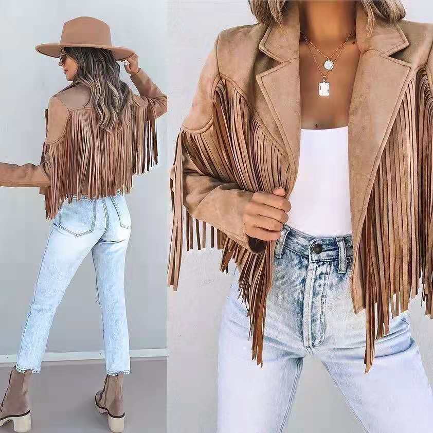 Edgy Faux Leather Biker Jacket with Zip Fastening - Vossary