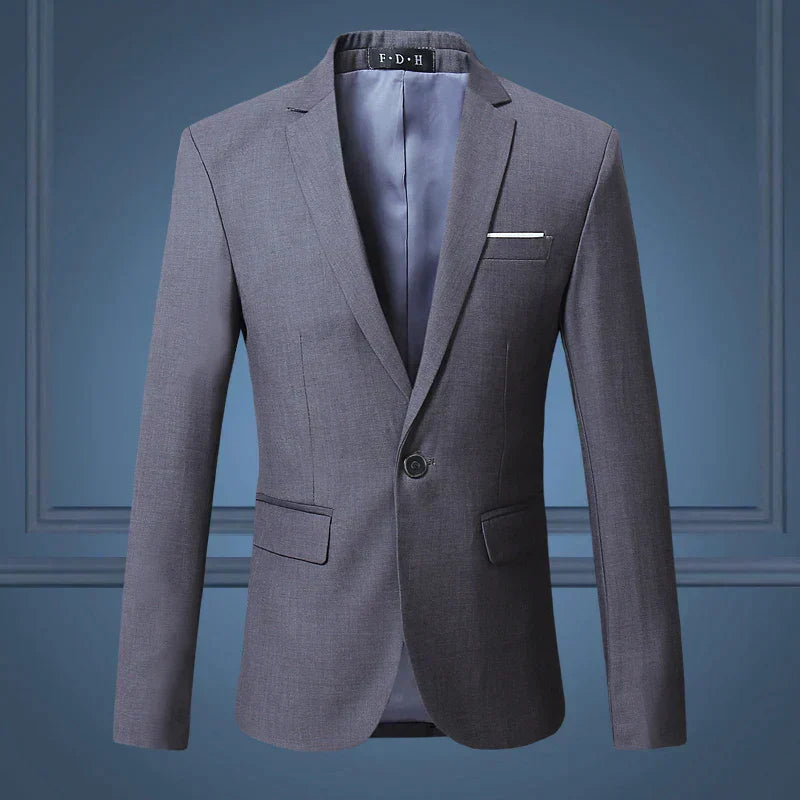 Slim Fit Men's One Button Blazer Jacket - EasyApparels
