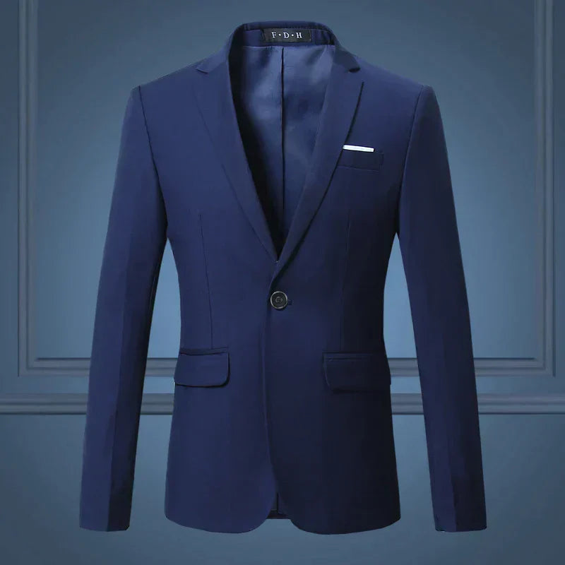 Slim Fit Men's One Button Blazer Jacket
