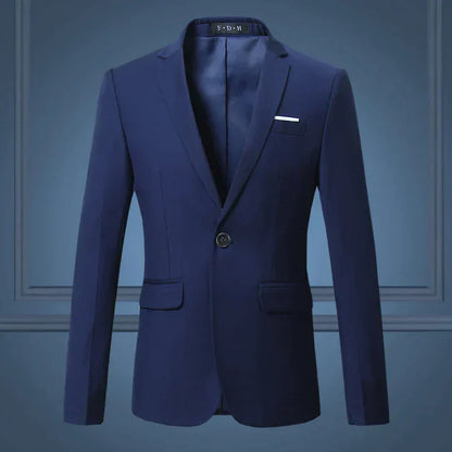 Slim Fit Men's One Button Blazer Jacket
