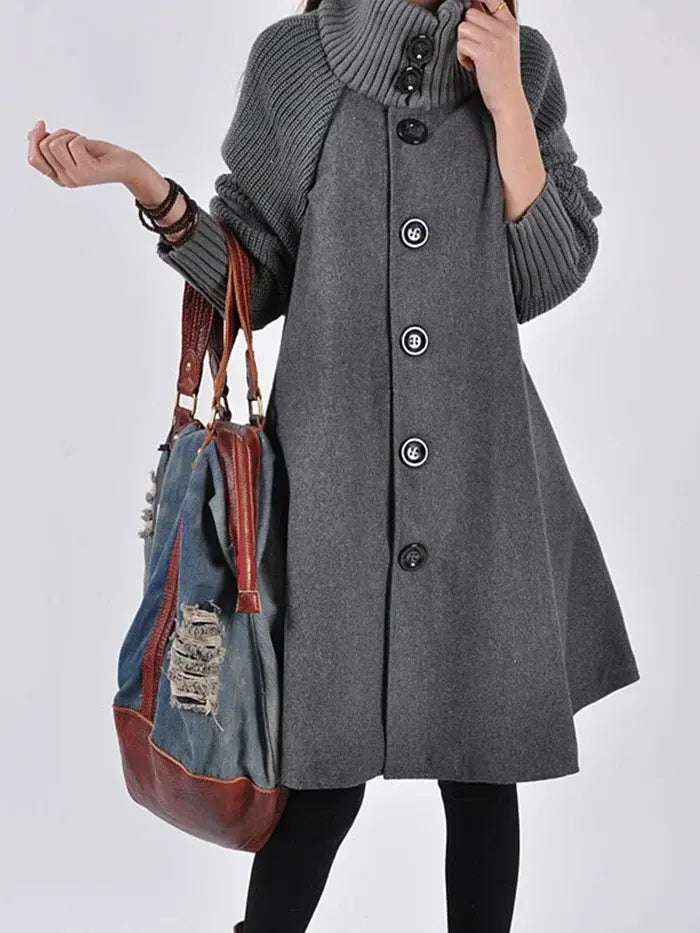 Classic Long Waterproof Women's Coat - Chic & Practical Design