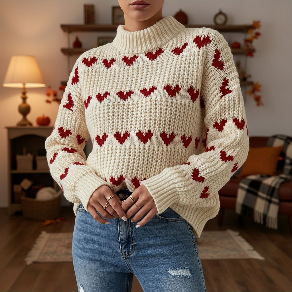 Warm Crew Neck Sweater - Pexav