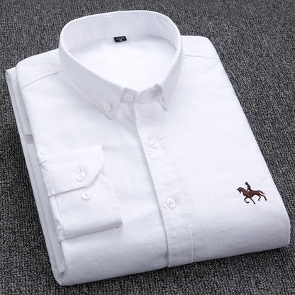 Comfortable Casual Long Sleeve Cotton Men's Shirt - EasyApparels