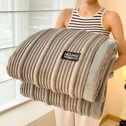 Simple Soft Ribbed Throw Blanket - EasyApparels