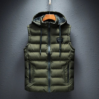 Warm Quilted Men's Puffer Vest Jacket