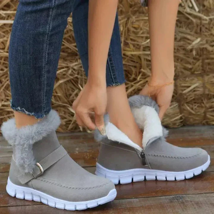 Waterproof Women's Zip Boots with Grip Sole - EasyApparels
