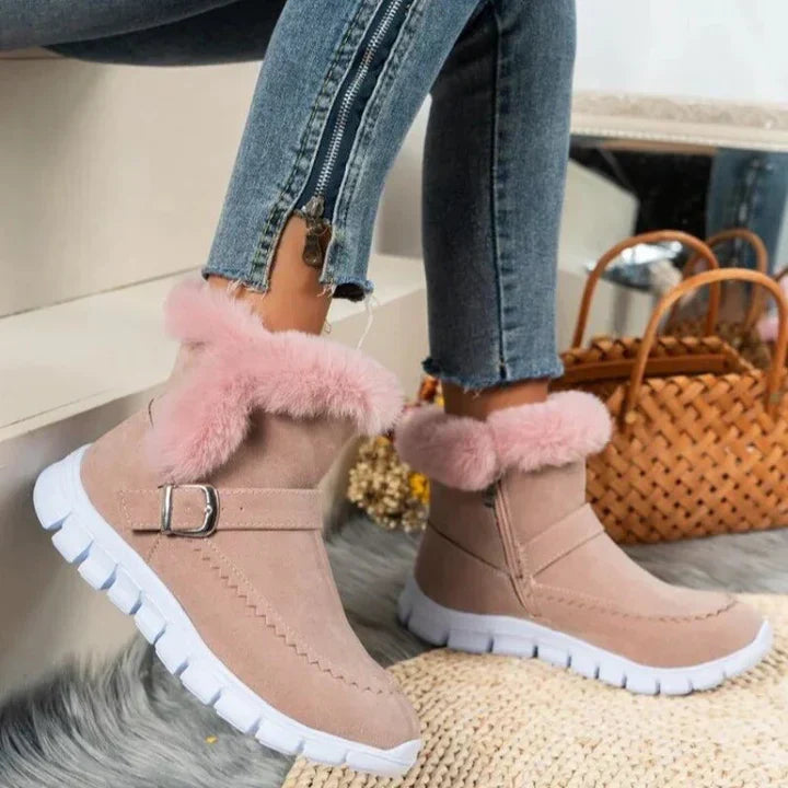 Waterproof Women's Zip Boots with Grip Sole