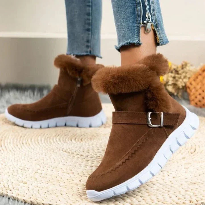 Waterproof Women's Zip Boots with Grip Sole