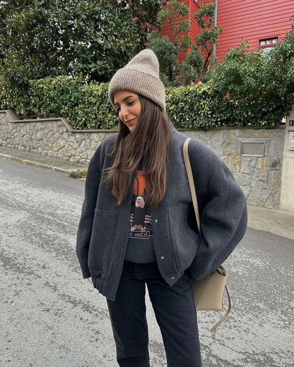Chic Women's Tweed Coat - Elegant Classic Jacket - EasyApparels