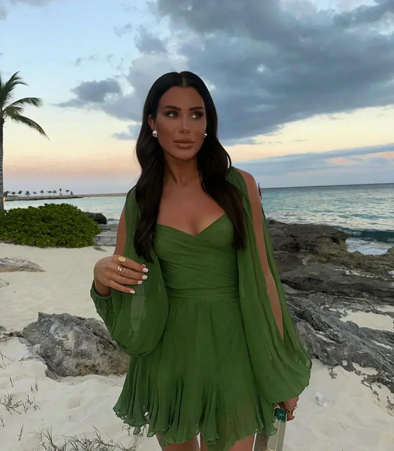 Chic Mini Wrap Around Dress